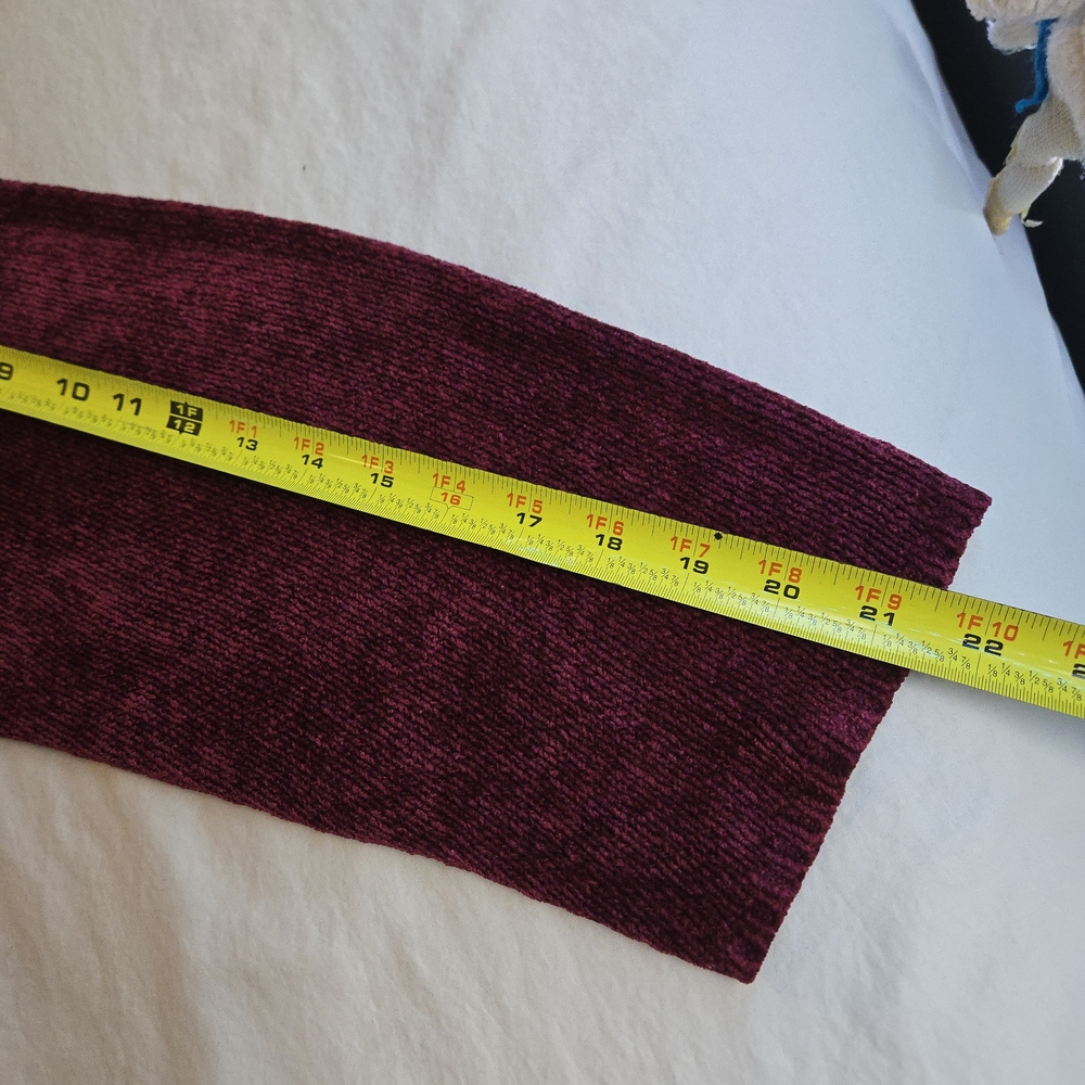 Lord & Taylor Vintage 90s Chenille Colorblock Patchwork VNeck Jewel Tone Sweater - Picture 7 of 12